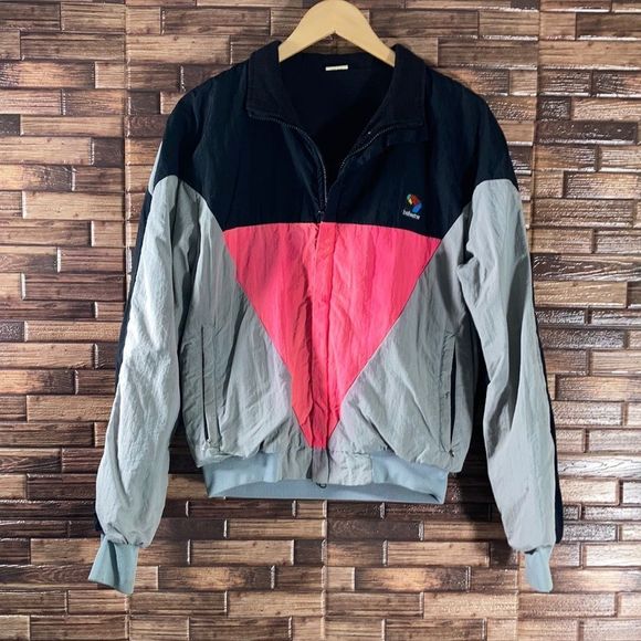Vintage 90’s Womens BellWether Cycling Jacket gray pink black size Medium - Picture 1 of 14